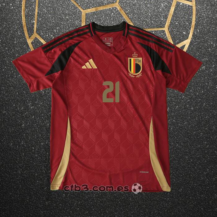 Camiseta Belgica Jugador Castagne Primera 2024